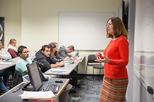 Professor Sue Bosco teaching class.