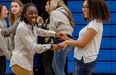 image of students dancing at Noche Latina Night hosted by Hispanic and Latina Student Association 2019 