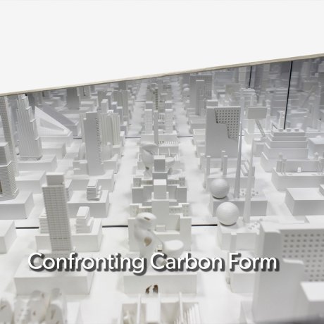 A photo of a model from Confronting Carbon Form exhibition