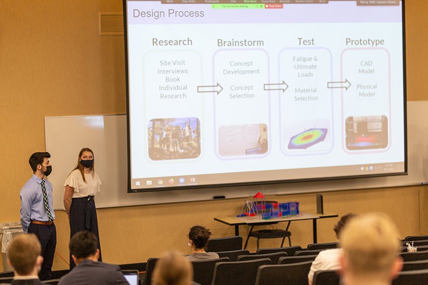 Students present engineering design project 