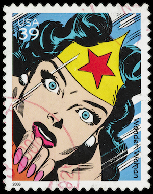 Wonder woman stamp.