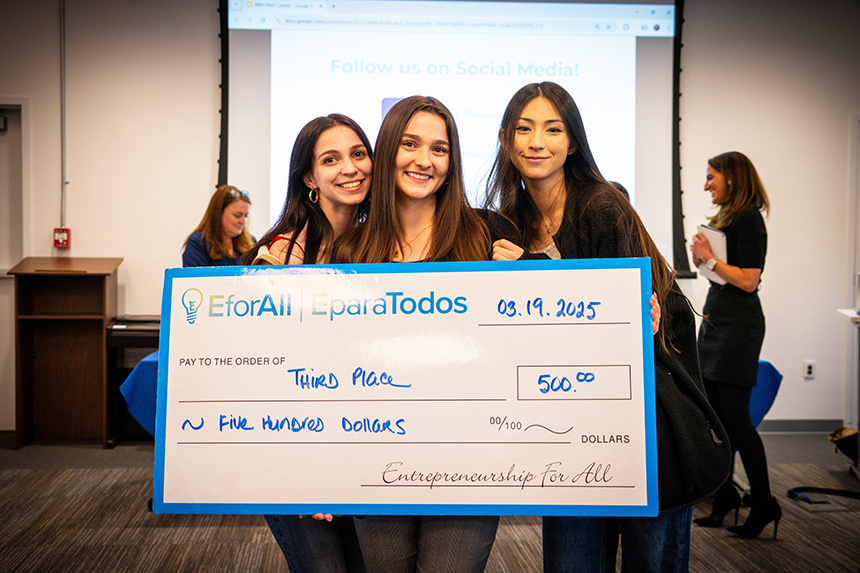 Alyssa Fournier placed third in the EforAll Rhode Island Pitch Contest.