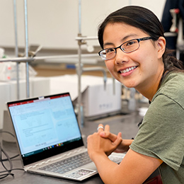 Student at laptop