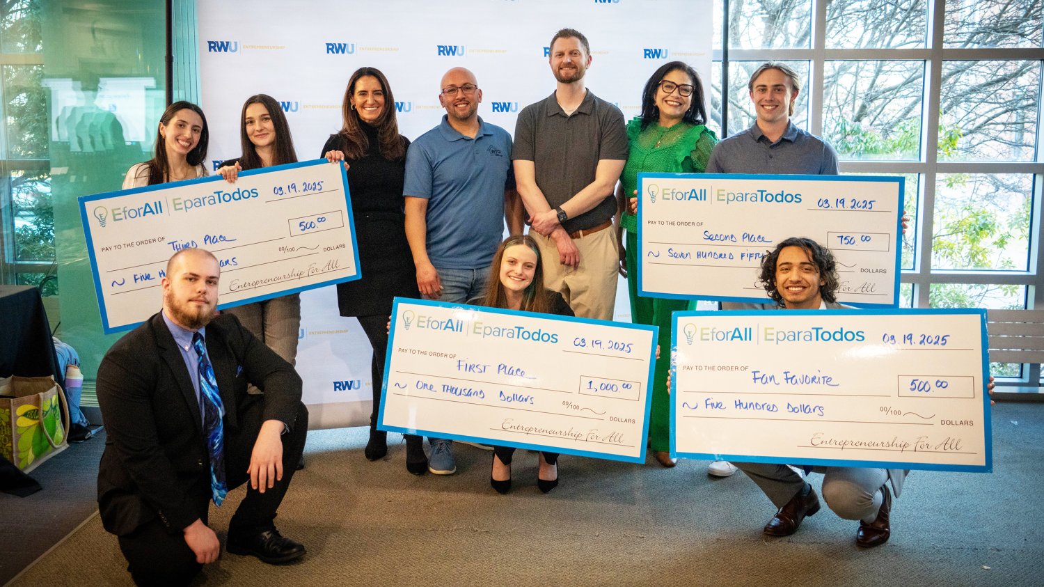 CEO Club members took home top accolades at the EforAll Rhode Island Pitch Contest hosted at RWU.