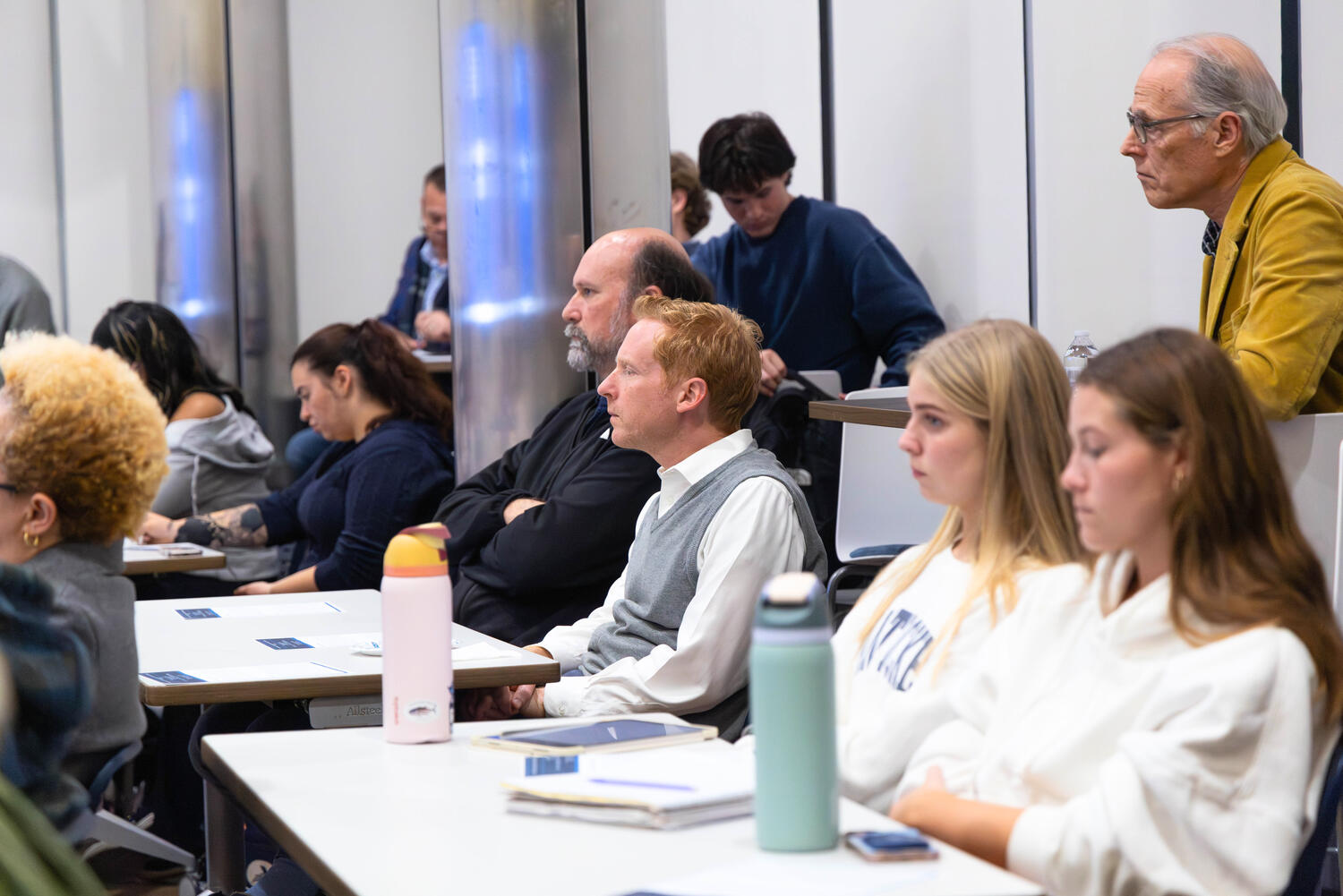 A full audience listens intently during Thanksgiving Retold.
