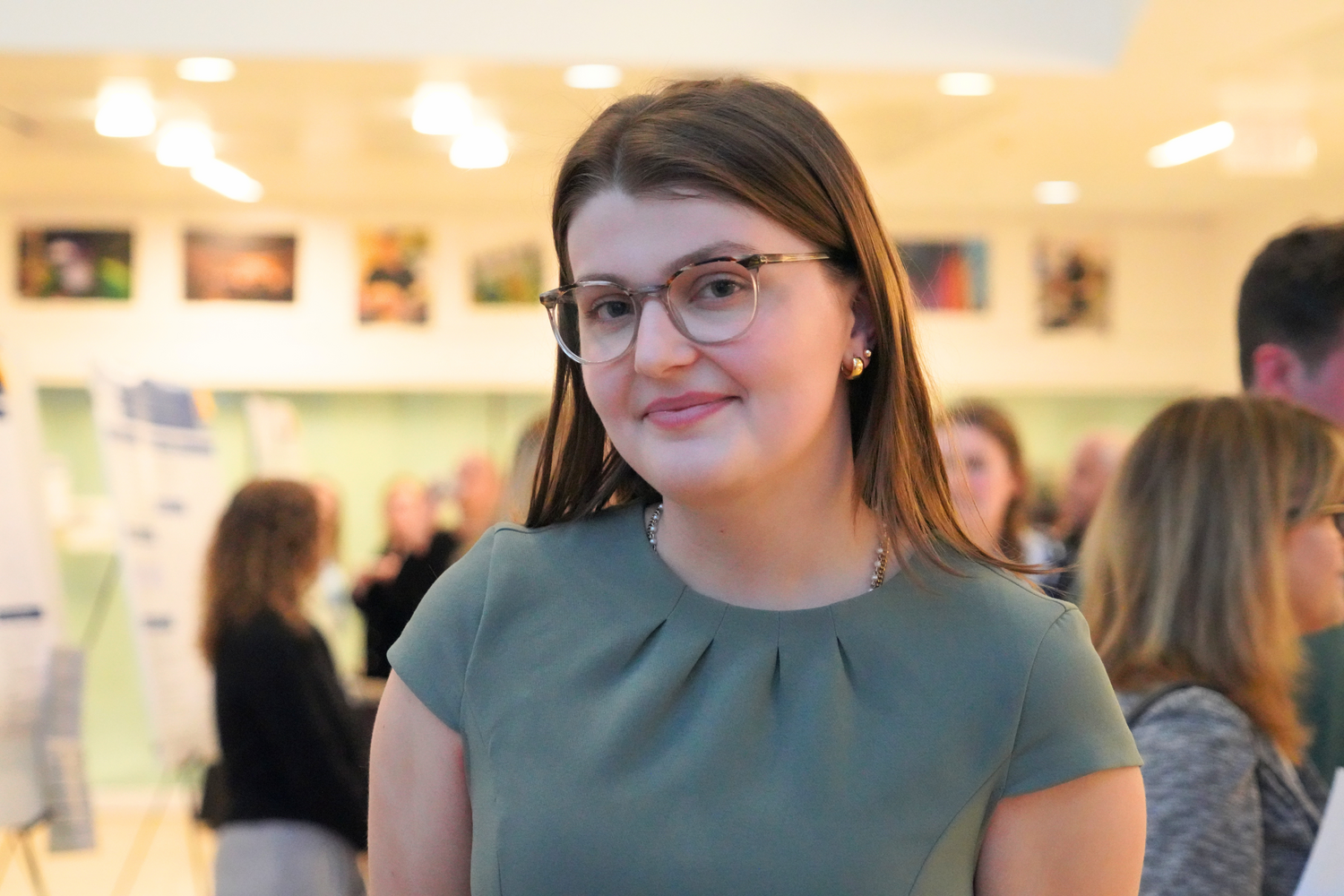 Emily Barrow, who is graduating with a Master of General Psychology, presents her research examining how jurors perceive females convicted of sexual offenses.