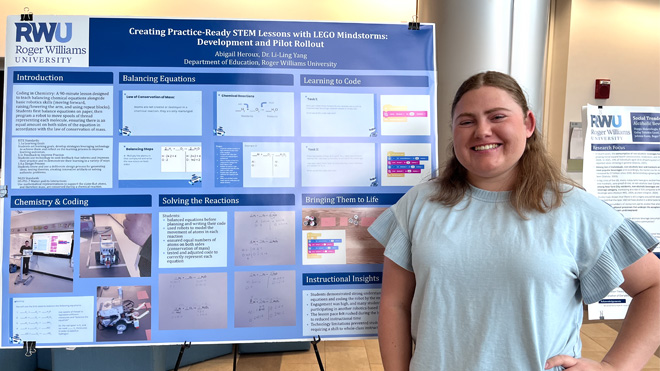 Senior Abby Heroux explored how robotics can enhance student engagement in science.