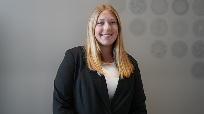 Senior Talia Cotroneo developed a guide to ethical decision-making through an independent study on business ethics and corporate social responsibility.