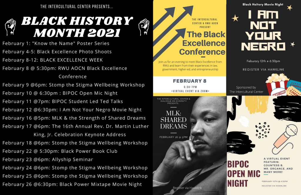Black History Month Programming Schedule 2021