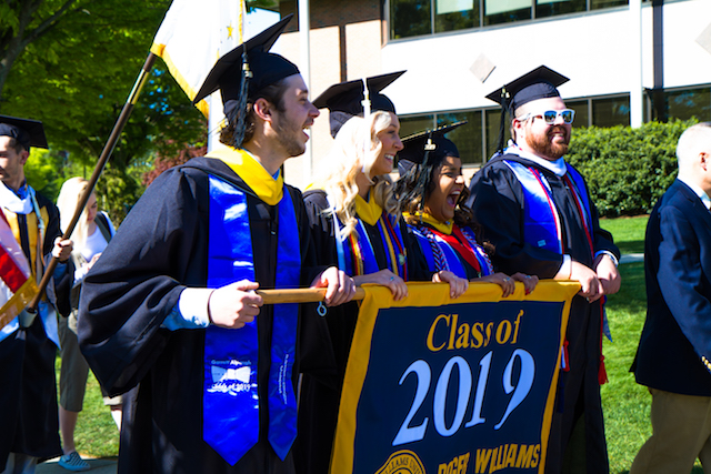 Students graduating.