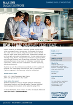 RWU Real Estate Graduate Certificate Flyer