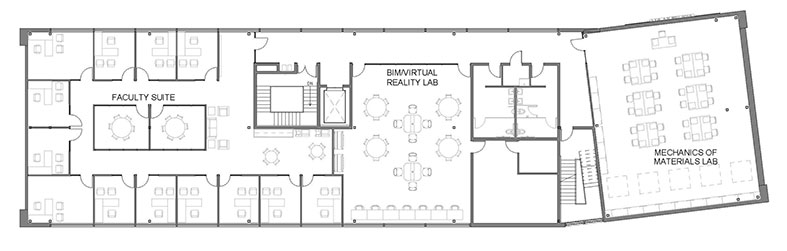 SECCM Labs Third Floor Plan