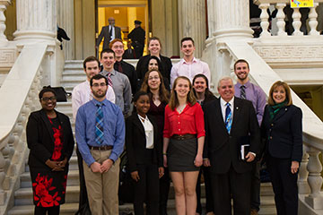 Students met with state legislators to advocate for policy change.
