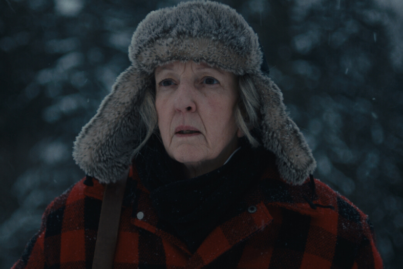 Close-up shot of face from movie, April in Winter