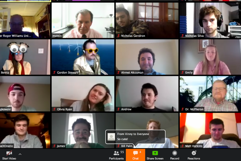Screenshot of Zoom meeting. 