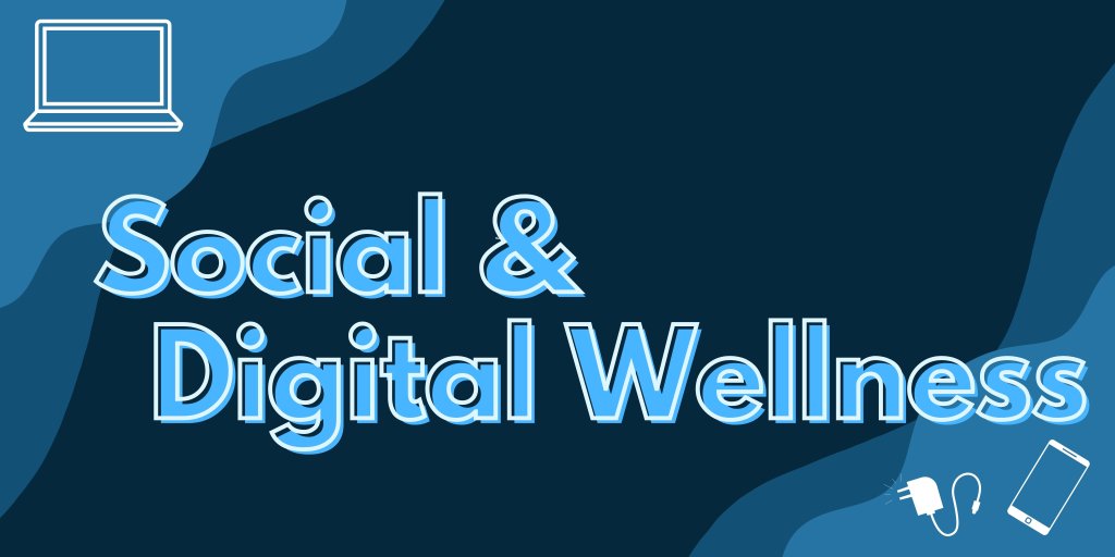 social & digital wellness banner with small icons