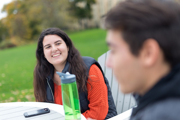 student laughing