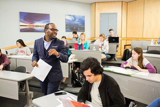 Professor teaching class.