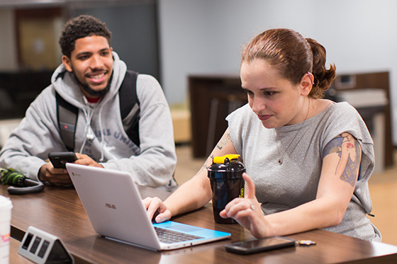 Students work toward degrees