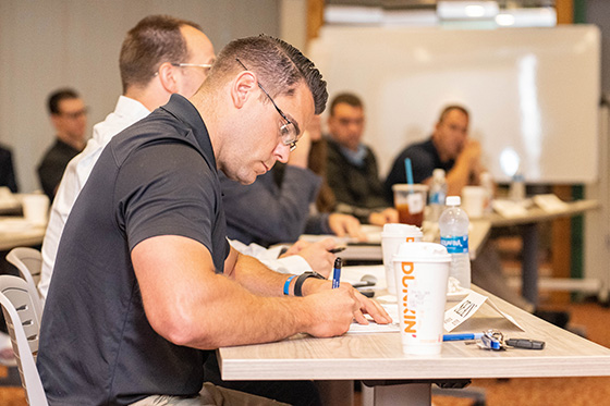 People in a professional training program