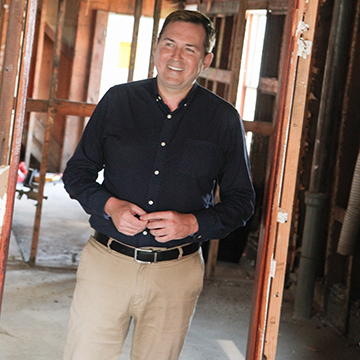 A man standing in a room.