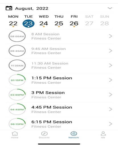 Screenshot of "me" tab in app