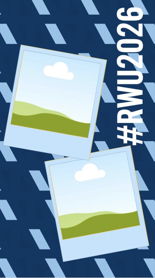 Two spaces to add images within classic polaroid frames and #RWU2026