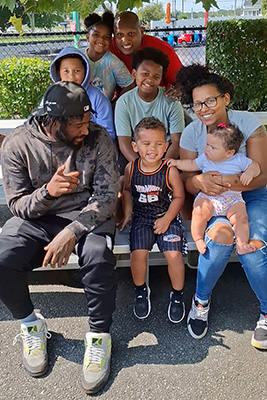 Meko Lincoln with his family