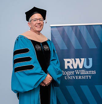 Brian G. Williams in regalia at commencement