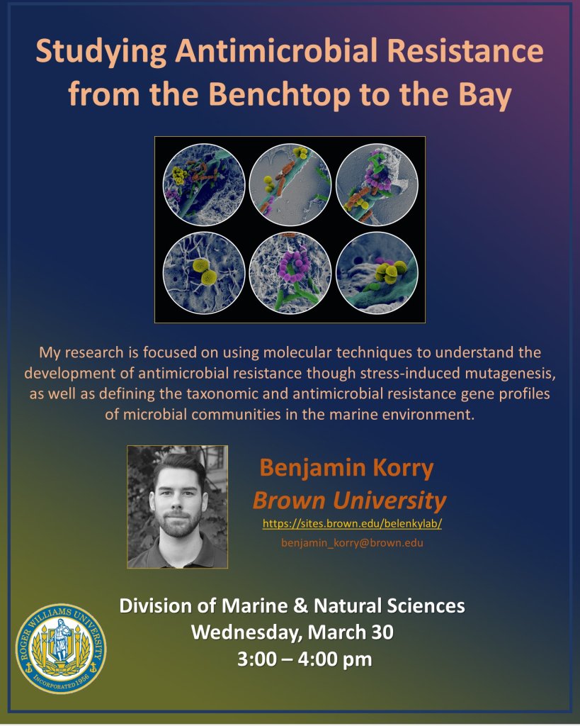 Studying Antimicrobial Resistance from the Benchtop to the Bay
