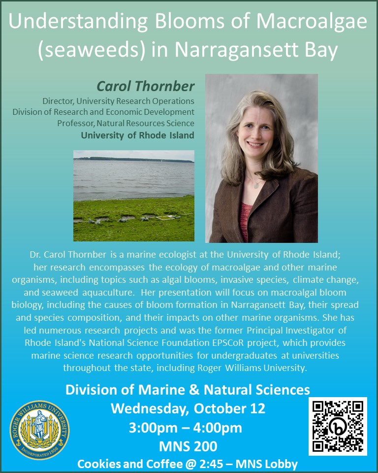 Understanding Blooms of Microalgae (seaweeds) in Narragansett Bay