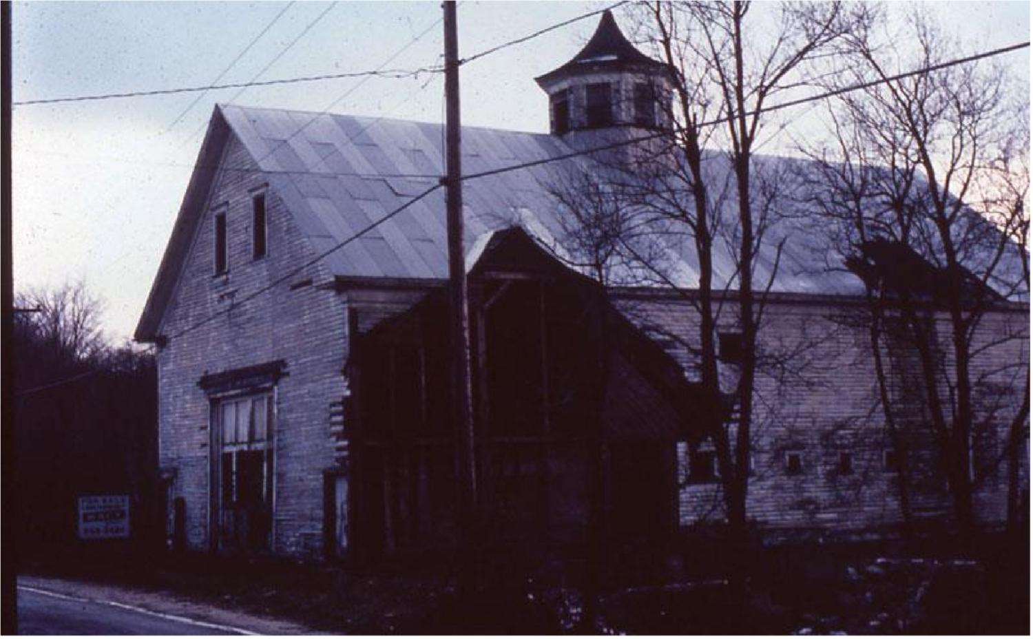 The original barn in 1894 before being disassembled