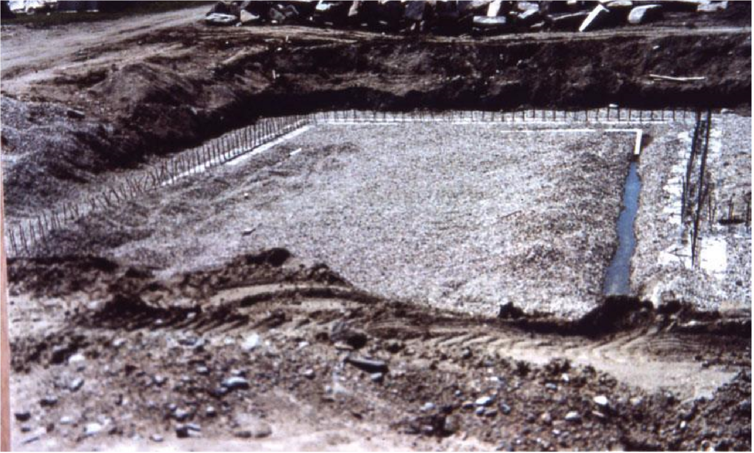 The excavated ledge site