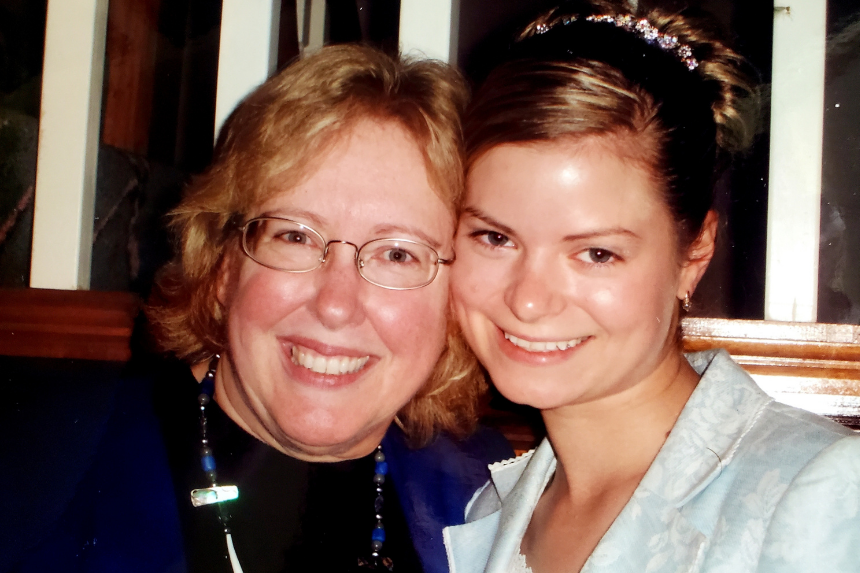 Jillian Hopke, '02 pictured with Dr. Kathy Micken