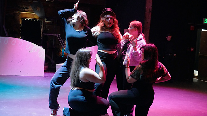 Students performing Cabaret.