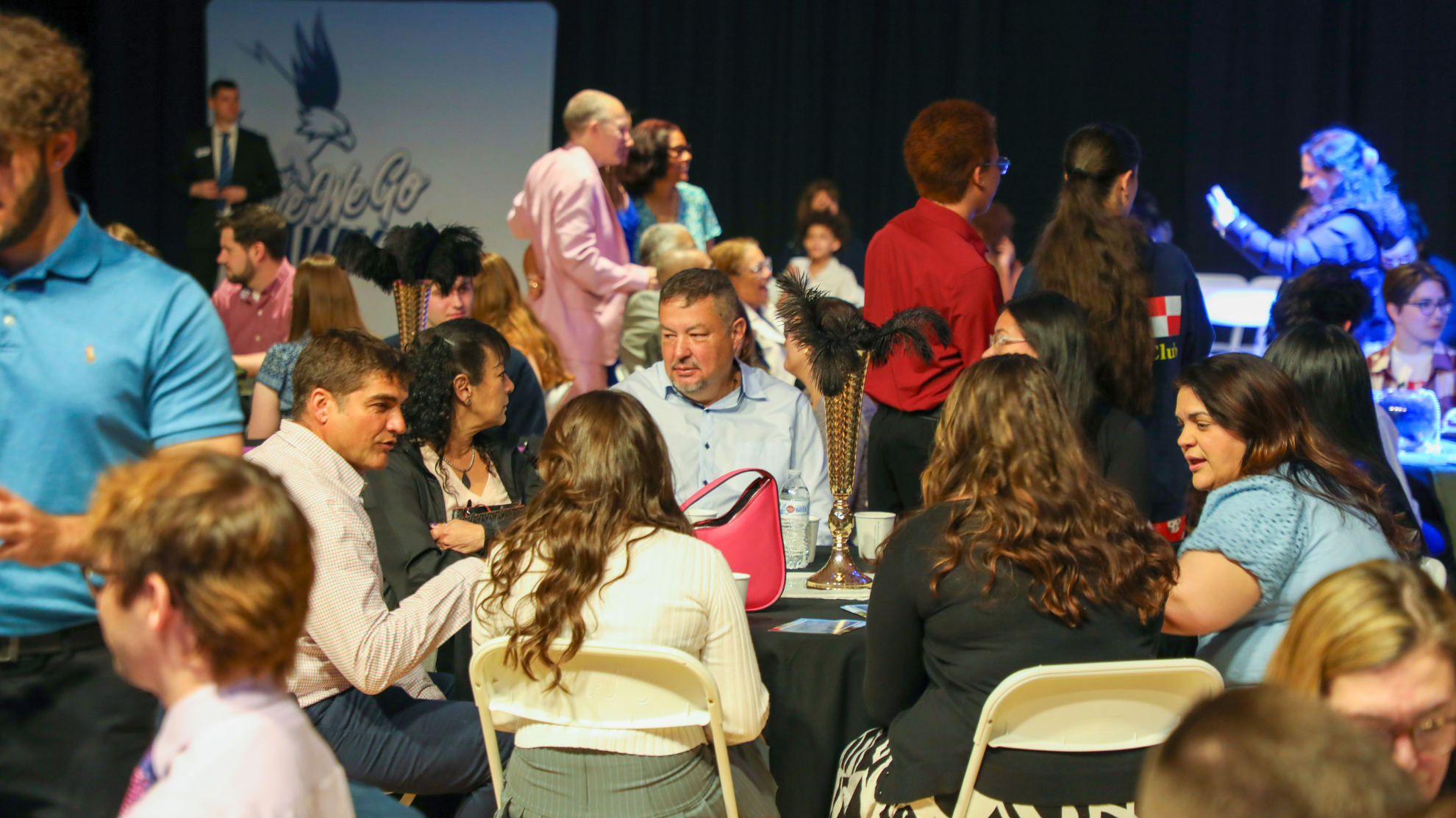 Students, faculty, staff, and families gathered in the Campus Recreation Center Field House on May 3.