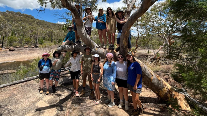 Students in Australia during their study abroad experience. 