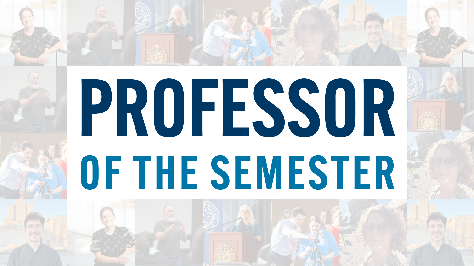 Photo collage of the Spring 2026 Professors of the Semester.