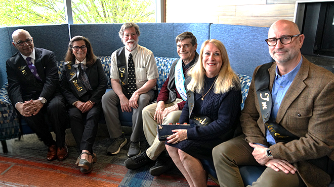 Six retiring faculty members.