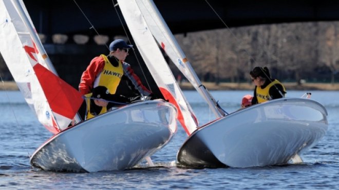 Sailors race head-to-head