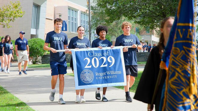 The Class of 2029 begins their academic journey with a procession to the Convocation ceremony.