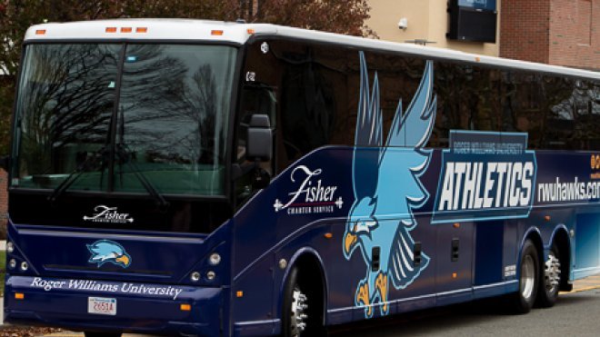 Hawk's Athletics bus.