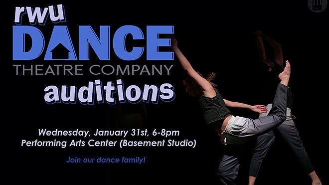 January 31, 6 – 8pm: Dance Theatre Company Auditions, Performing Arts Center Dance Studio