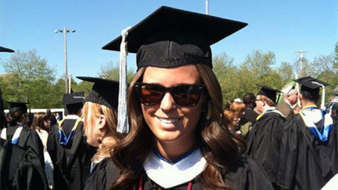 Meaghan Coombs at the 2012 Commencement ceremony.