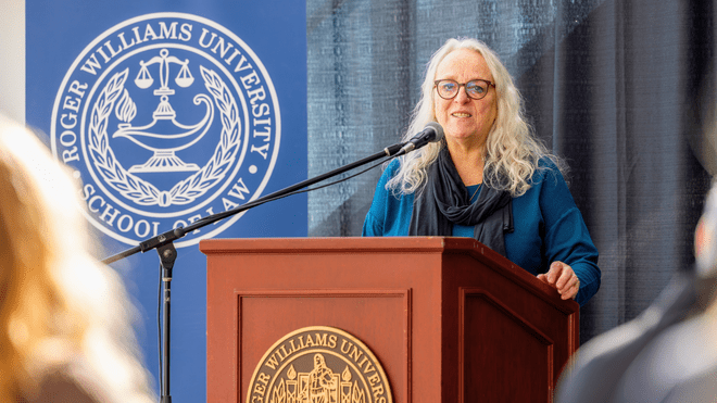 Professor of Politics and International Relations and Rhode Island State Representative June Speakman.