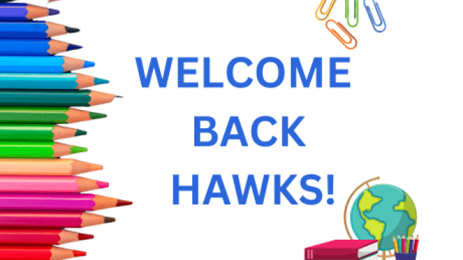 Schools Supplies "Welcome Back Hawks"