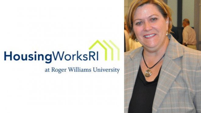 Portrait of a woman alongside the Housing Works RI logo.