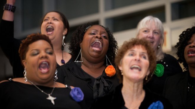 Gospel choir performs