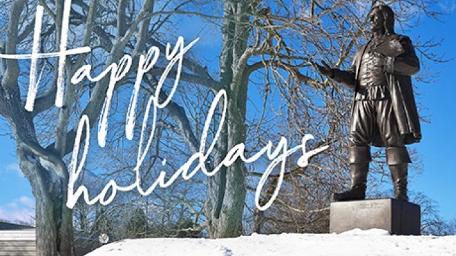 Video and image: President Miaoulis Wishes RWU Community Happy Holidays
