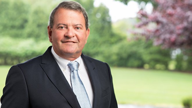 portrait of RWU's 11th President, Ioannis Miaoulis